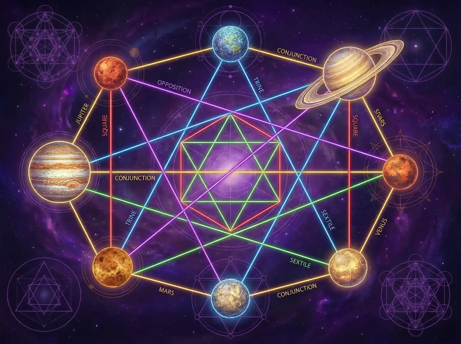 行星相位解读 - 我我我色 | 占星学进阶